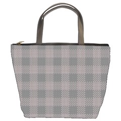 Plaid pattern Bucket Bags