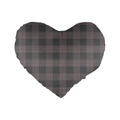 Plaid pattern Standard 16  Premium Heart Shape Cushions