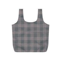 Plaid pattern Full Print Recycle Bags (S) 