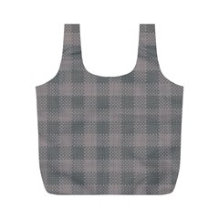 Plaid pattern Full Print Recycle Bags (M) 