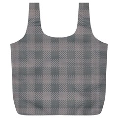 Plaid pattern Full Print Recycle Bags (L) 