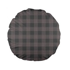 Plaid pattern Standard 15  Premium Flano Round Cushions