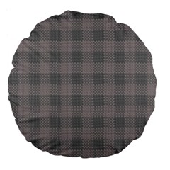 Plaid pattern Large 18  Premium Flano Round Cushions