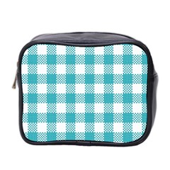 Plaid pattern Mini Toiletries Bag 2-Side