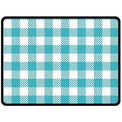 Plaid pattern Double Sided Fleece Blanket (Large) 