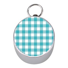 Plaid pattern Mini Silver Compasses