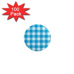 Plaid pattern 1  Mini Magnets (100 pack)  Front