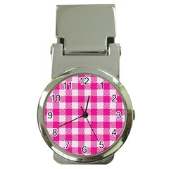 Plaid Pattern Money Clip Watches by ValentinaDesign