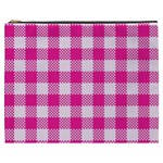 Plaid pattern Cosmetic Bag (XXXL)  Front