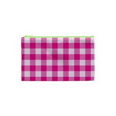 Plaid Pattern Cosmetic Bag (xs) by ValentinaDesign