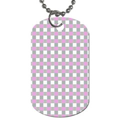 Plaid Pattern Dog Tag (two Sides)