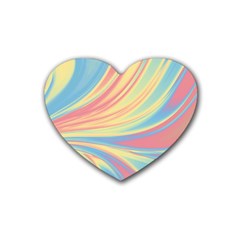 Colors Rubber Coaster (heart)  by ValentinaDesign