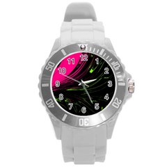 Colors Round Plastic Sport Watch (l) by ValentinaDesign