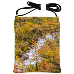 Colored Forest Landscape Scene, Patagonia   Argentina Shoulder Sling Bags by dflcprints