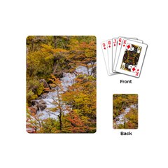 Colored Forest Landscape Scene, Patagonia   Argentina Playing Cards (mini)  by dflcprints