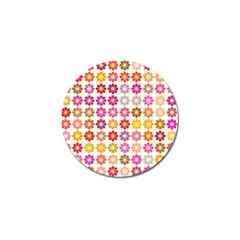 Multicolored Floral Pattern Golf Ball Marker (10 Pack) by linceazul