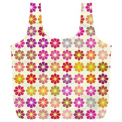 Multicolored Floral Pattern Full Print Recycle Bags (l)  by linceazul