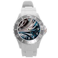 Colors Round Plastic Sport Watch (l) by ValentinaDesign