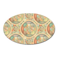 Complex Geometric Pattern Oval Magnet by linceazul