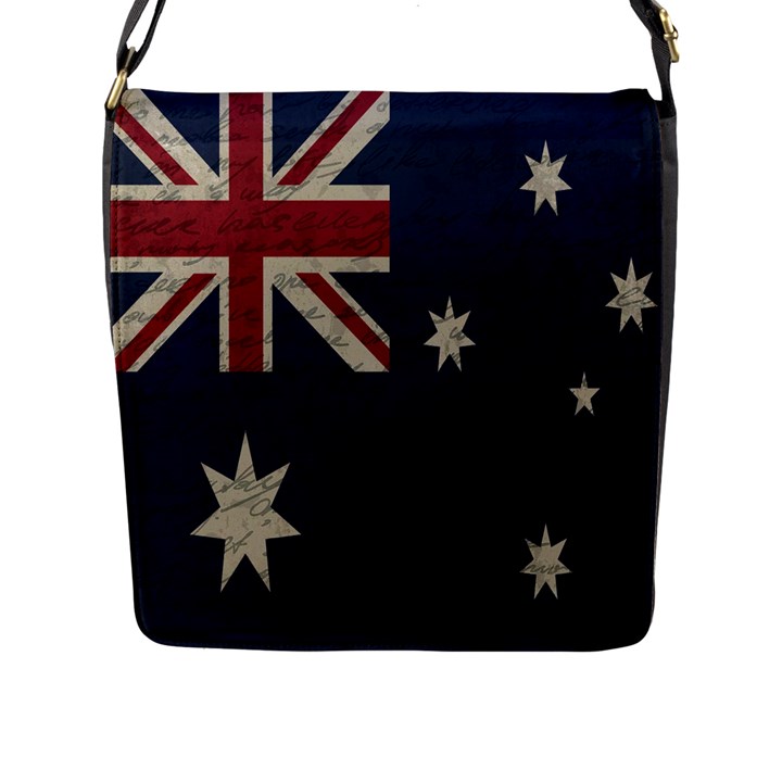 Vintage Australian flag Flap Messenger Bag (L) 