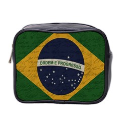 Vintage Flag - Brasil Mini Toiletries Bag 2-side by ValentinaDesign