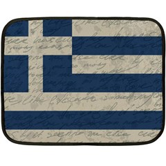 Vintage Flag - Greece Double Sided Fleece Blanket (mini)  by ValentinaDesign