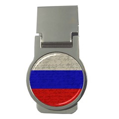 Vintage Flag - Russia Money Clips (round)  by ValentinaDesign