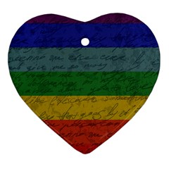 Vintage Flag - Pride Heart Ornament (two Sides)