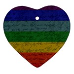 Vintage flag - Pride Heart Ornament (Two Sides) Back