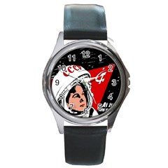 Valentina Tereshkova Round Metal Watch by Valentinaart