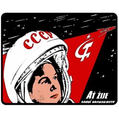 Valentina Tereshkova Double Sided Fleece Blanket (medium)  by Valentinaart