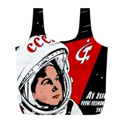 Valentina Tereshkova Full Print Recycle Bags (l)  by Valentinaart