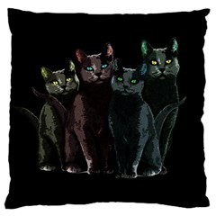 Cats Large Cushion Case (two Sides) by Valentinaart