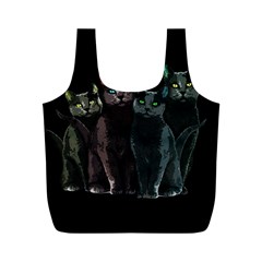 Cats Full Print Recycle Bags (m)  by Valentinaart