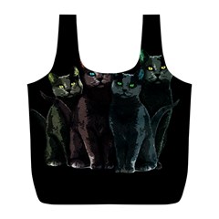 Cats Full Print Recycle Bags (l)  by Valentinaart