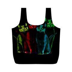 Cats Full Print Recycle Bags (m)  by Valentinaart