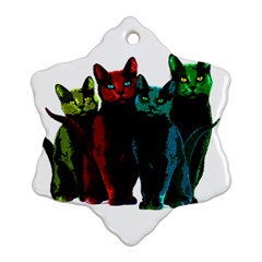 Cats Snowflake Ornament (two Sides) by Valentinaart