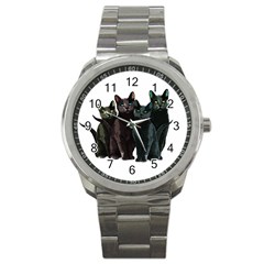 Cats Sport Metal Watch by Valentinaart