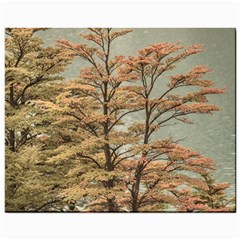 Landscape Scene Colored Trees At Glacier Lake  Patagonia Argentina Mini Button Earrings by dflcprints