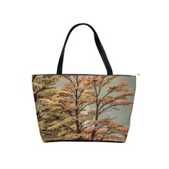 Landscape Scene Colored Trees At Glacier Lake  Patagonia Argentina Shoulder Handbags by dflcprints