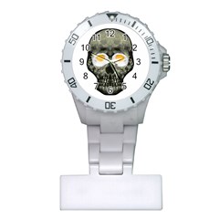 Skull With Fried Egg Eyes Plastic Nurses Watch by dflcprints