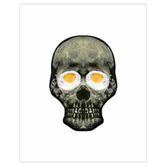 Skull With Fried Egg Eyes Drawstring Bag (small) by dflcprints