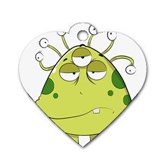 The Most Ugly Alien Ever Dog Tag Heart (two Sides) by Catifornia