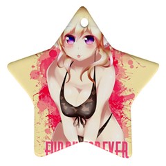 Blonde Hair Bikini Furry Girl Ornament (star) by Catifornia