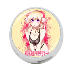 Blonde Hair Bikini Furry Girl 4-port Usb Hub (two Sides)  by Catifornia