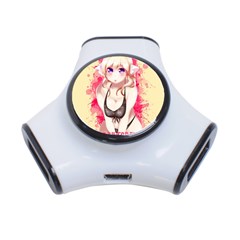 Blonde Hair Bikini Furry Girl 3-port Usb Hub