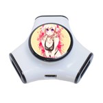 Blonde Hair Bikini Furry Girl 3-Port USB Hub Front