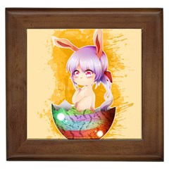 Easter Bunny Furry Framed Tiles