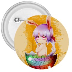 Easter Bunny Furry 3  Buttons by Catifornia