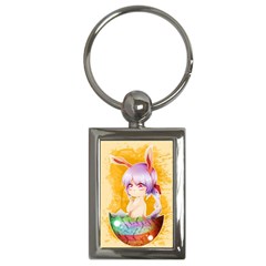 Easter Bunny Furry Key Chains (rectangle)  by Catifornia